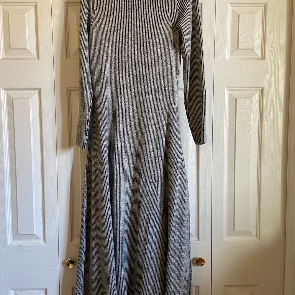 Winter long formal dress. With shoulder pads.